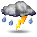 Violents orages,24.4°C