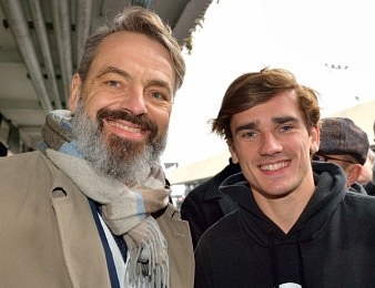 Antoine Griezmann en compagnie de Pierre Pilarski, propriétaire de Bold Eagle