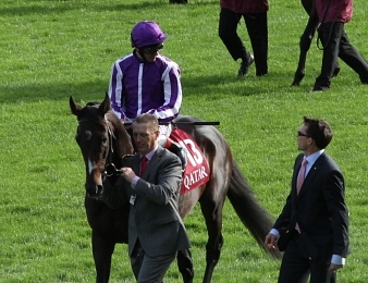 Camelot lors du défilé du Prix de l'Arc de Triomphe