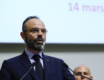 Edouard Philippe lors du point presse du samedi 14 mars
