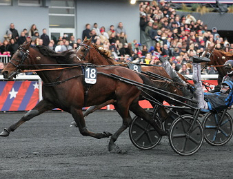 Idao de Tillard lors de son deuxième sacre dans le Prix d'Amérique