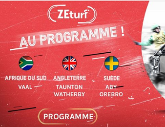 L'Afrique du Sud, l'Angleterre et la Suède au programme sur ZEturf