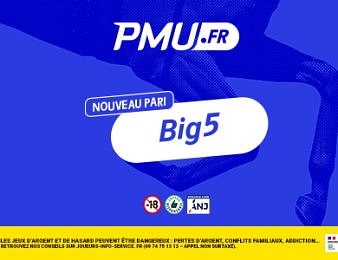 Le Big 5 est un nouveau pari uniquement disponible sur PMU.fr