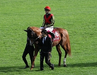 Orfèvre lors de l'édition 2012 du Prix de l'Arc de Triomphe
