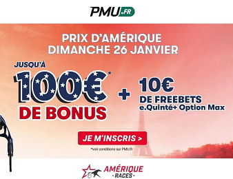 Ouvre un compte sur PMU.fr pour parier sur le Prix d'Amérique