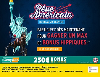 Ouvrez un compte sur Genybet pour parier sur le Prix d'Amérique