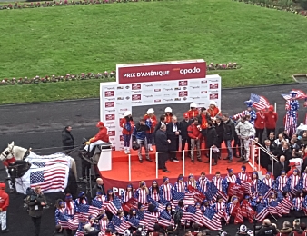 Podium du Prix d'Amérique 2016