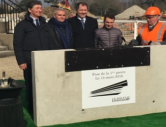 Pose de la première pierre du nouvel hippodrome de Longchamp ce lundi 14 mars 2016