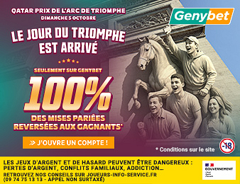 Profitez pleinement du prix Qatar de l’Arc de Triomphe avec cette offre Genybet