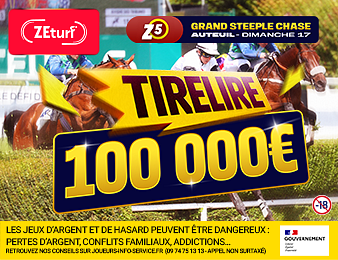 ZEturf met en jeu une Tirelire de 100 000 euros sur le Grand Steeple-Chase de Paris